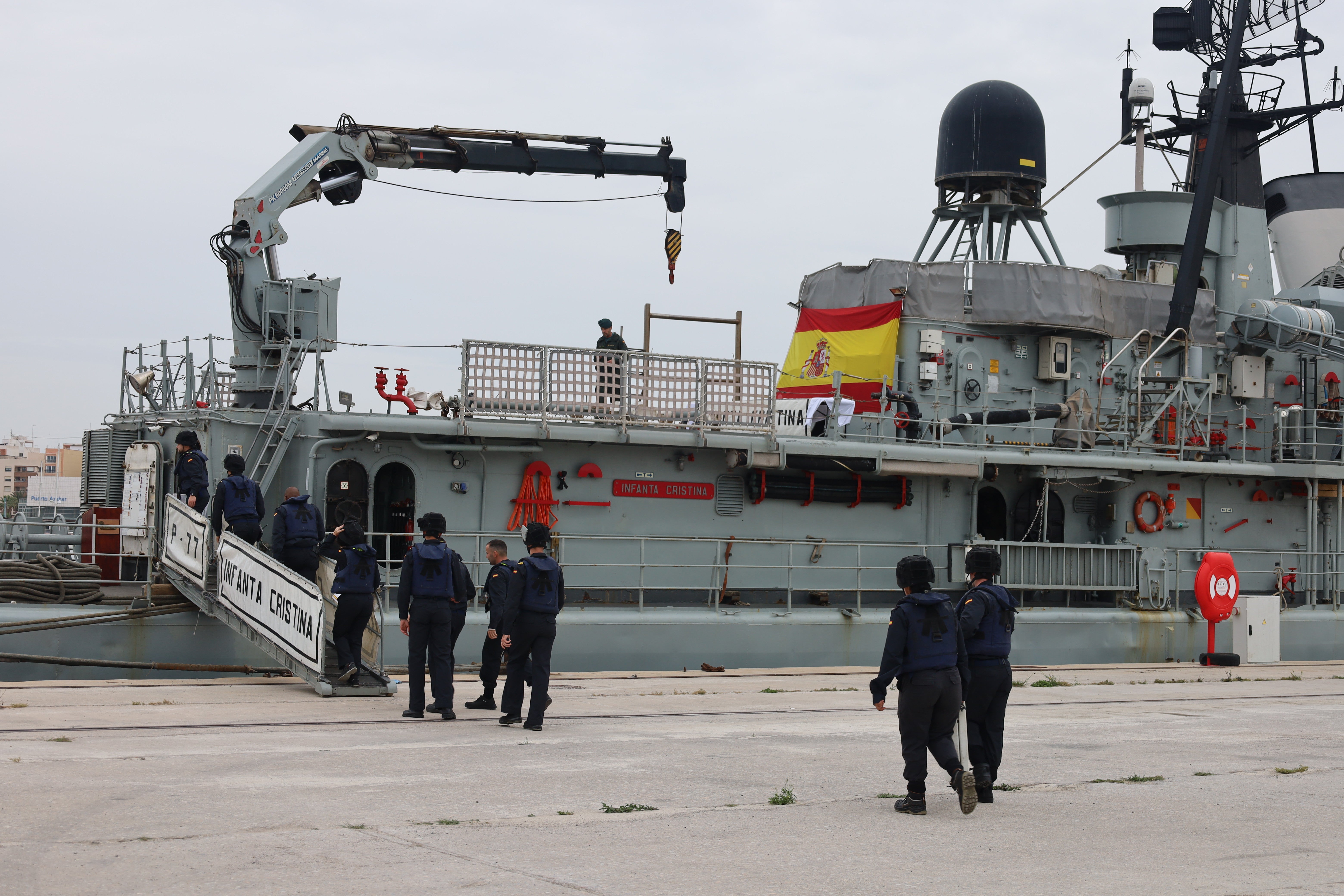 La Armada realiza un simulacro de seguridad marítima en PortCastelló La Armada realiza un simulacro de seguridad marítima en PortCastelló