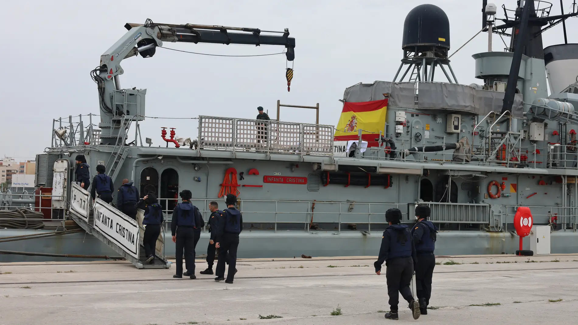 La Armada realiza un simulacro de seguridad marítima en PortCastelló