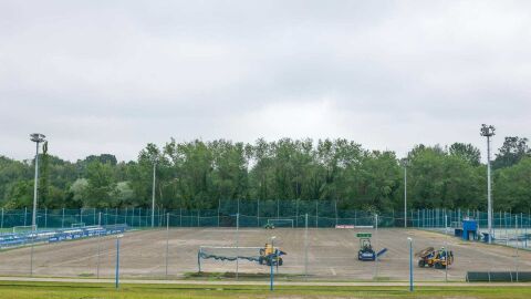 Imagen de las obras en los campos de entrenamiento de El Reuqex&oacute;n
