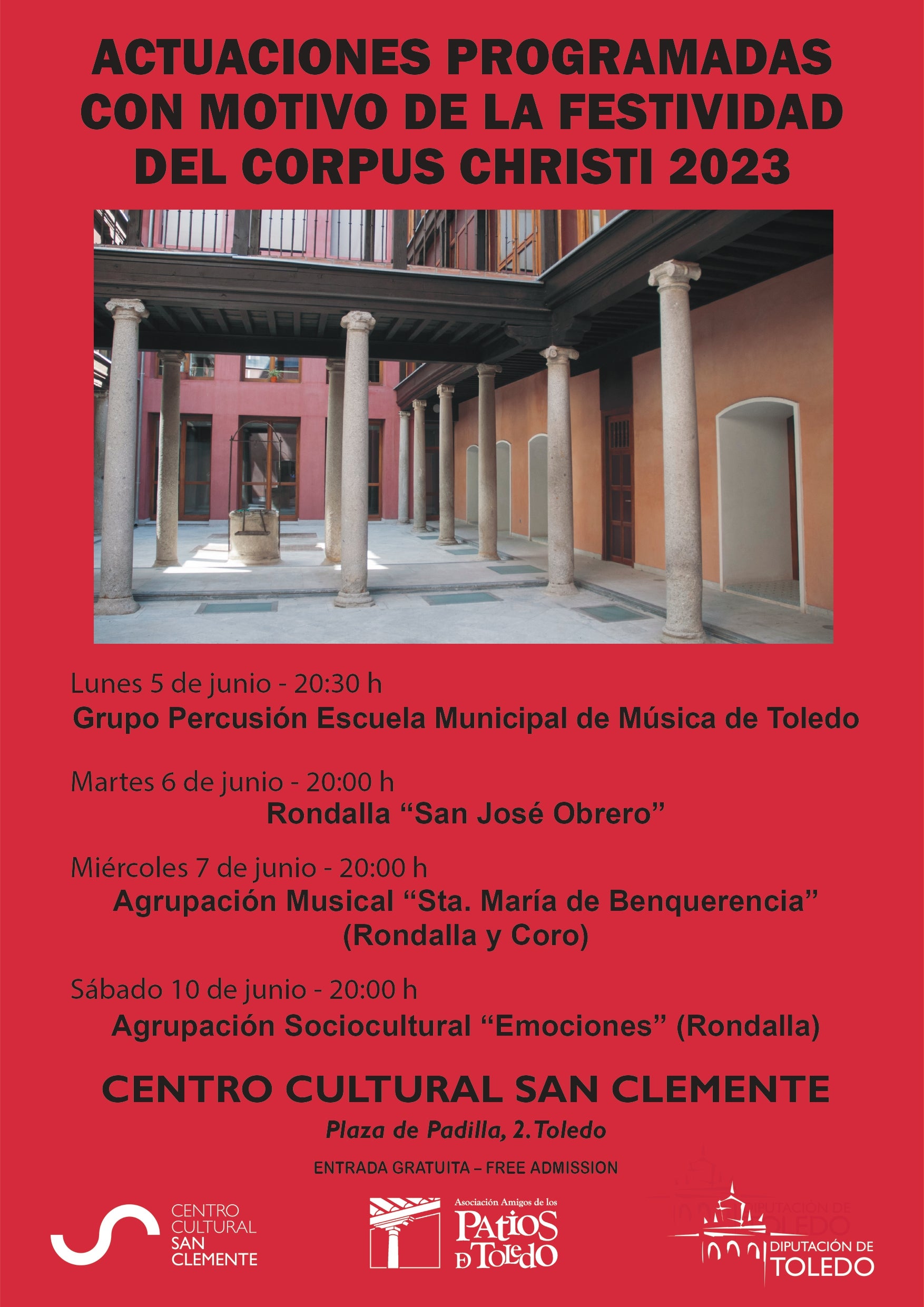 San Clemente ofrecerá conciertos durante la Semana del Corpus en Toledo San Clemente ofrecerá conciertos durante la Semana del Corpus en Toledo