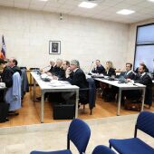 Magistrados durante un juicio en los juzgados de Sa Gerreria de Palma. 