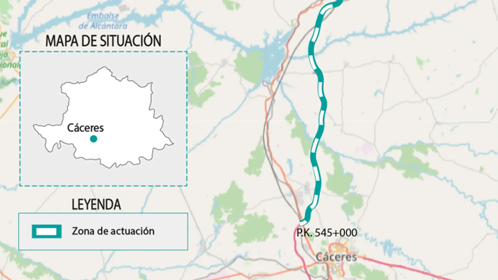 El Ministerio licita por 601.973 euros la rehabilitación del firme de un tramo de la autovía A-66 en la provincia de Cáceres
