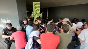 Protesta de la Delegación de la Junta de Castilla y León en Salamanca