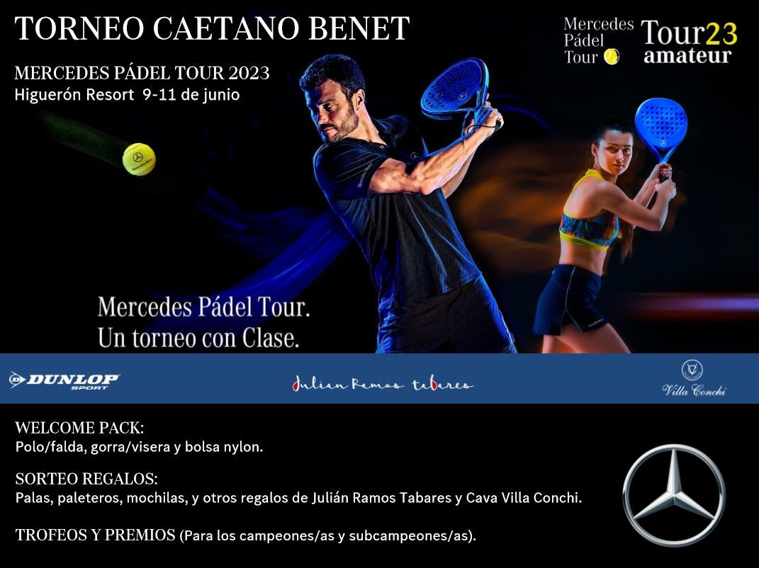 Mercedes Benz Padel Tour Caetano Benet Mercedes Benz Padel Tour Caetano Benet
