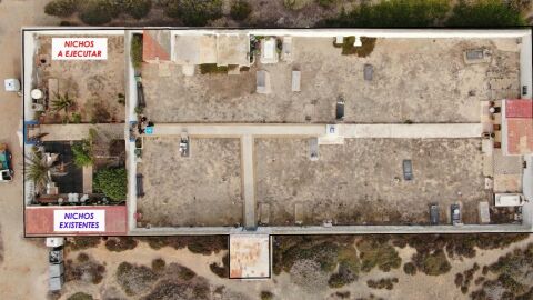 Plano aéreo del cementerio de Tabarca 