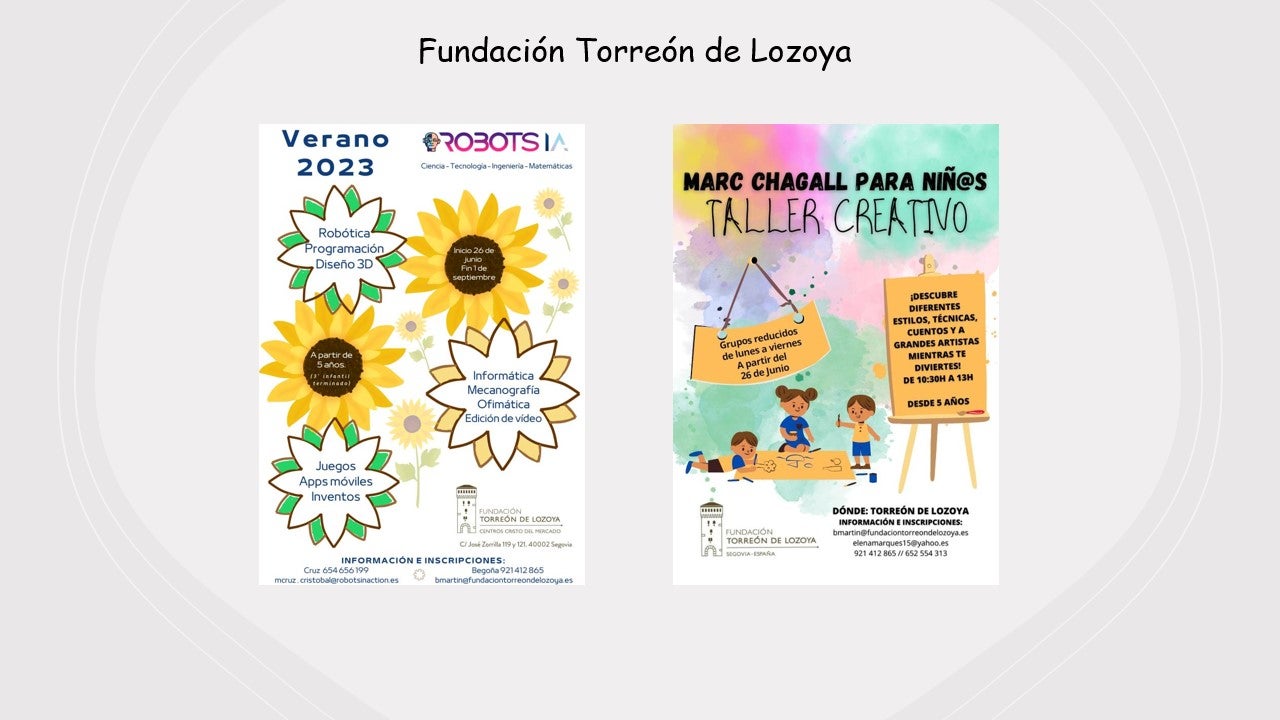 La Fundación Torreón de Lozoya programa para este verano campamentos de robótica e informática para niños La Fundación Torreón de Lozoya programa para este verano campamentos de robótica e informática para niños