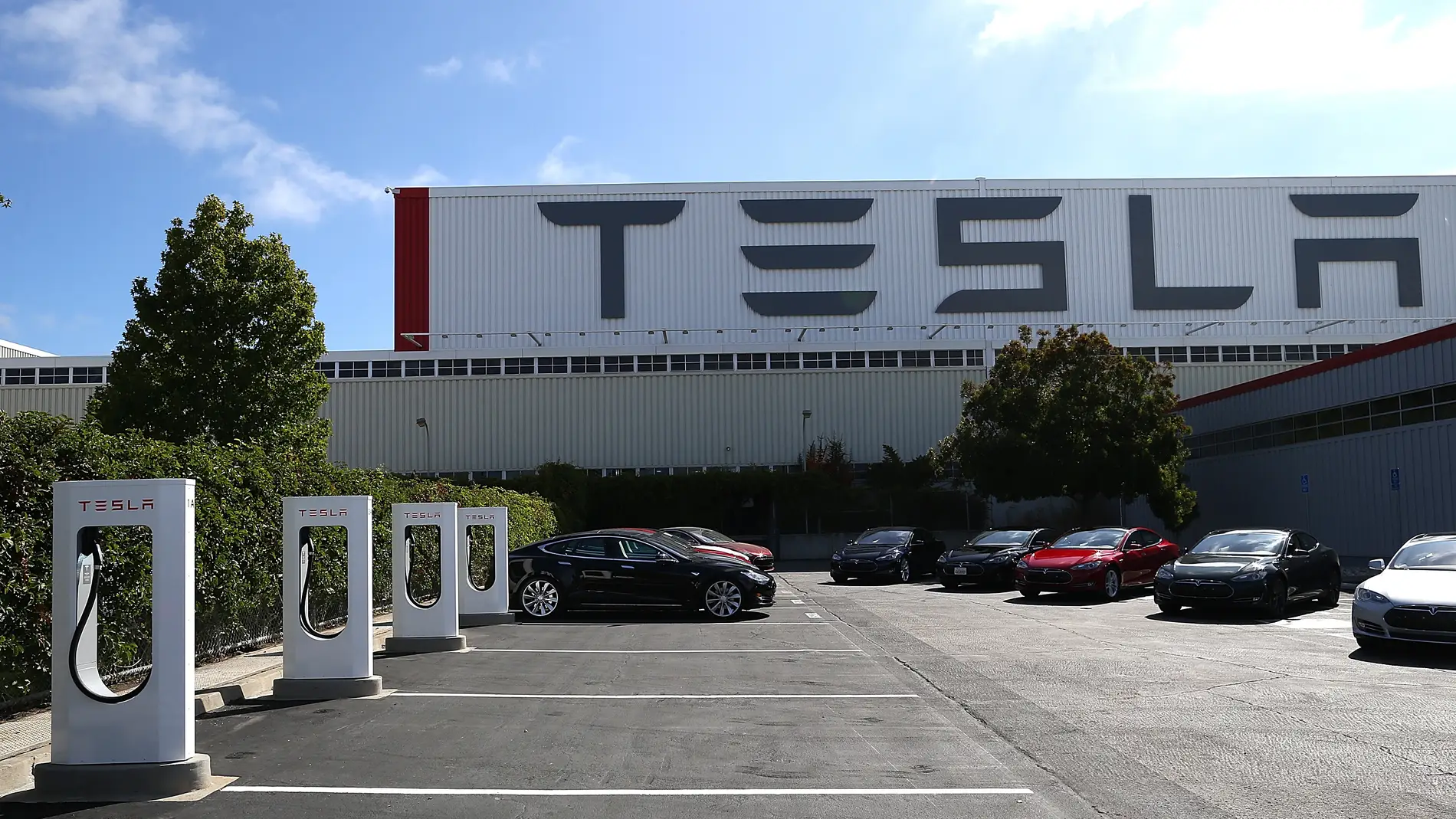 Imagen de archivo de la fábrica de Tesla en Fremont, California