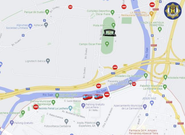 Cortes de tráfico en Torrelavega para los conciertos de Manuel Carrasco y Quevedo Cortes de tráfico en Torrelavega para los conciertos de Manuel Carrasco y Quevedo