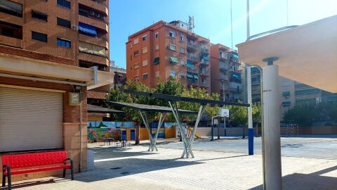 Pérgola solar instalada en el CEIP Santiago Grisolía 