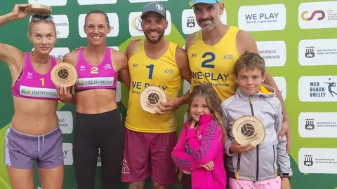 Raúl Mesa y Hernán Tovar suben a lo alto del podio en el Nacional de Verano Senior de Voley Playa Raúl Mesa y Hernán Tovar suben a lo alto del podio en el Nacional de Verano Senior de Voley Playa