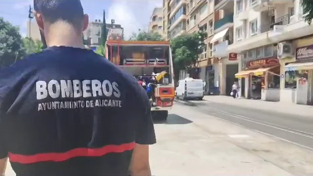Los bomberos de Alicante (SPEIS) revisan los emplazamientos para la plant&agrave; de las hogueras 