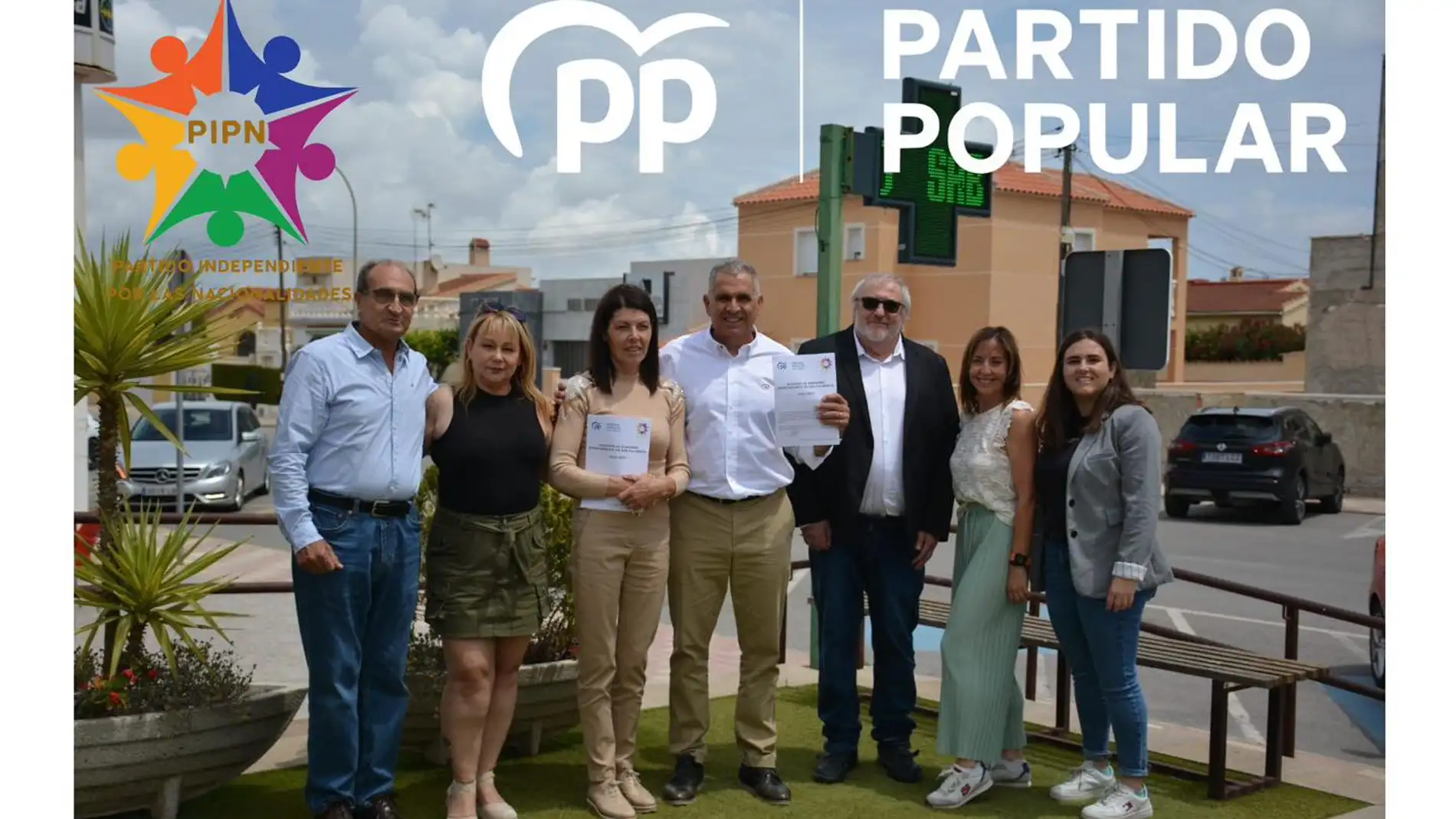 Integrantes del nuevo equipo de Gobierno de San Fulgencio tras alcanzarse un acuerdo de gobernabilidad entre PP y PIPN 