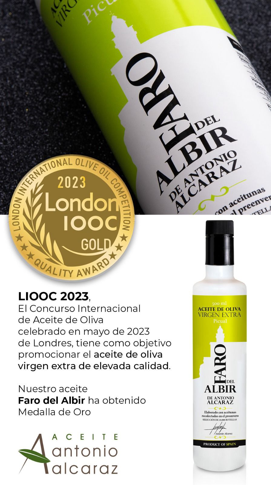 El aceite "El Faro del Albir" obtiene un galardón internacional El aceite "El Faro del Albir" obtiene un galardón internacional