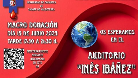 Macro donaci&oacute;n de sangre en Valdepe&ntilde;as