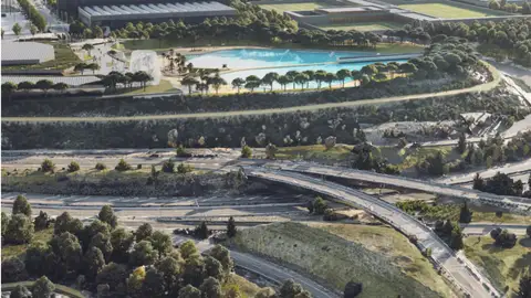 Madrid tendrá la playa urbana más grande de Europa con parque de olas que la convertirán en destino surfista Madrid tendrá la playa urbana más grande de Europa con parque de olas que la convertirán en destino surfista/ Wavegarden