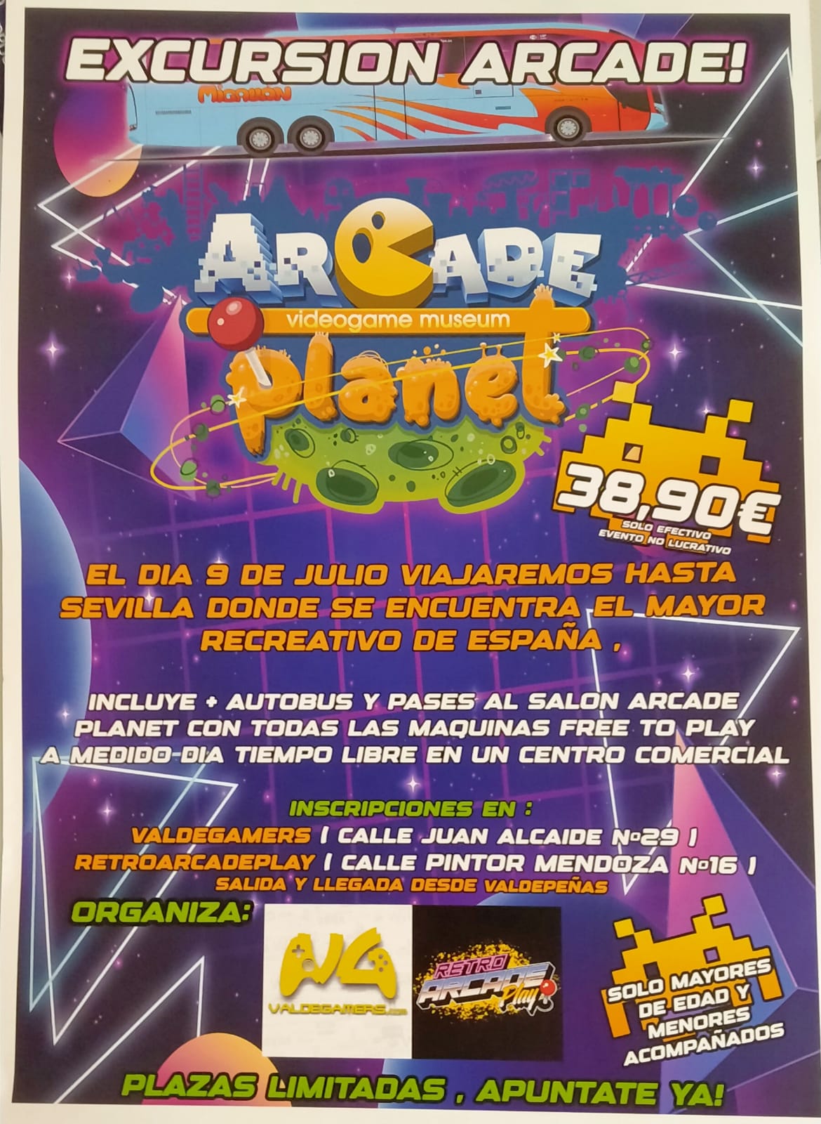 Un grupo de amigos y empresarios preparan una visita a Arcade Planet Un grupo de amigos y empresarios preparan una visita a Arcade Planet