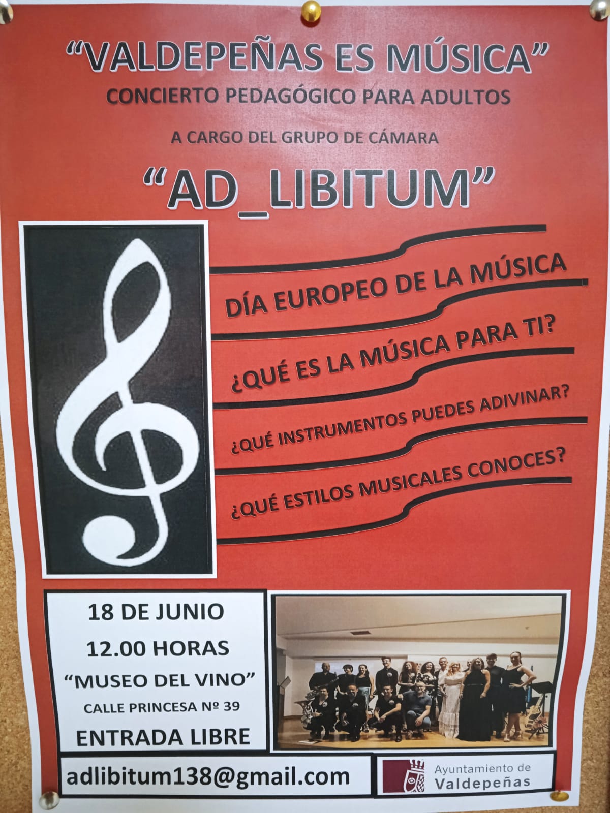 Ad Libitum prepara la cita para este domingo en el Museo del Vino de Valdepeñas Ad Libitum prepara la cita para este domingo en el Museo del Vino de Valdepeñas