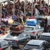 Imagen de archivo de 2022 de la llegada de magrebíes provenientes de la península hacia la ciudad autónoma de Ceuta dentro de la Operación Paso del Estrecho.