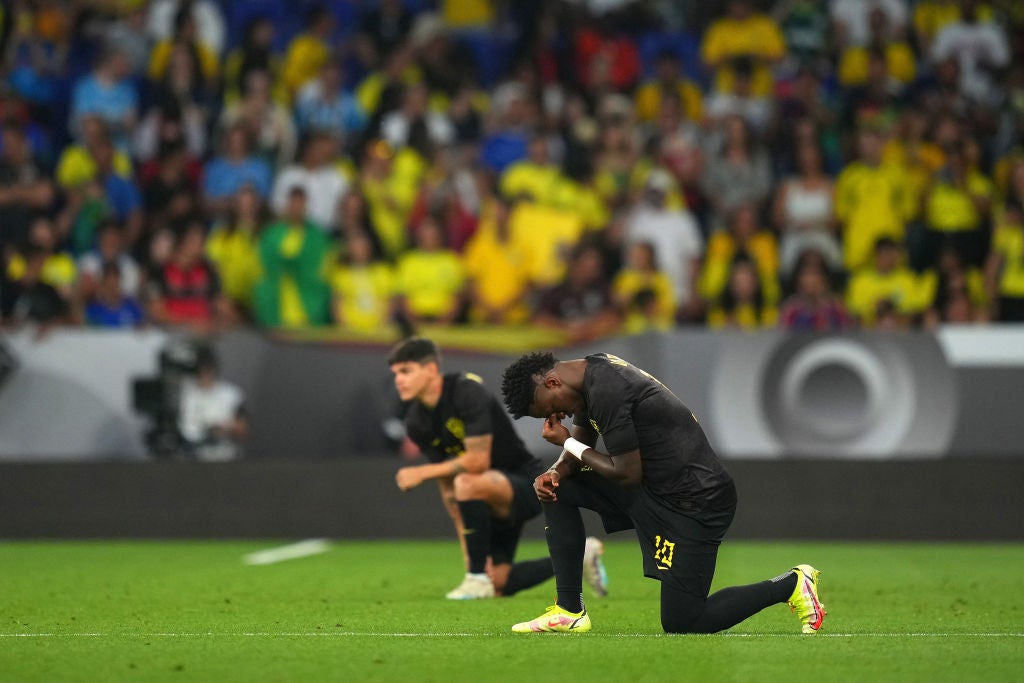 Un amigo de Vinicius denuncia un incidente racista con un guardia de seguridad en Cornellà Un amigo de Vinicius denuncia un incidente racista con un guardia de seguridad en Cornellà