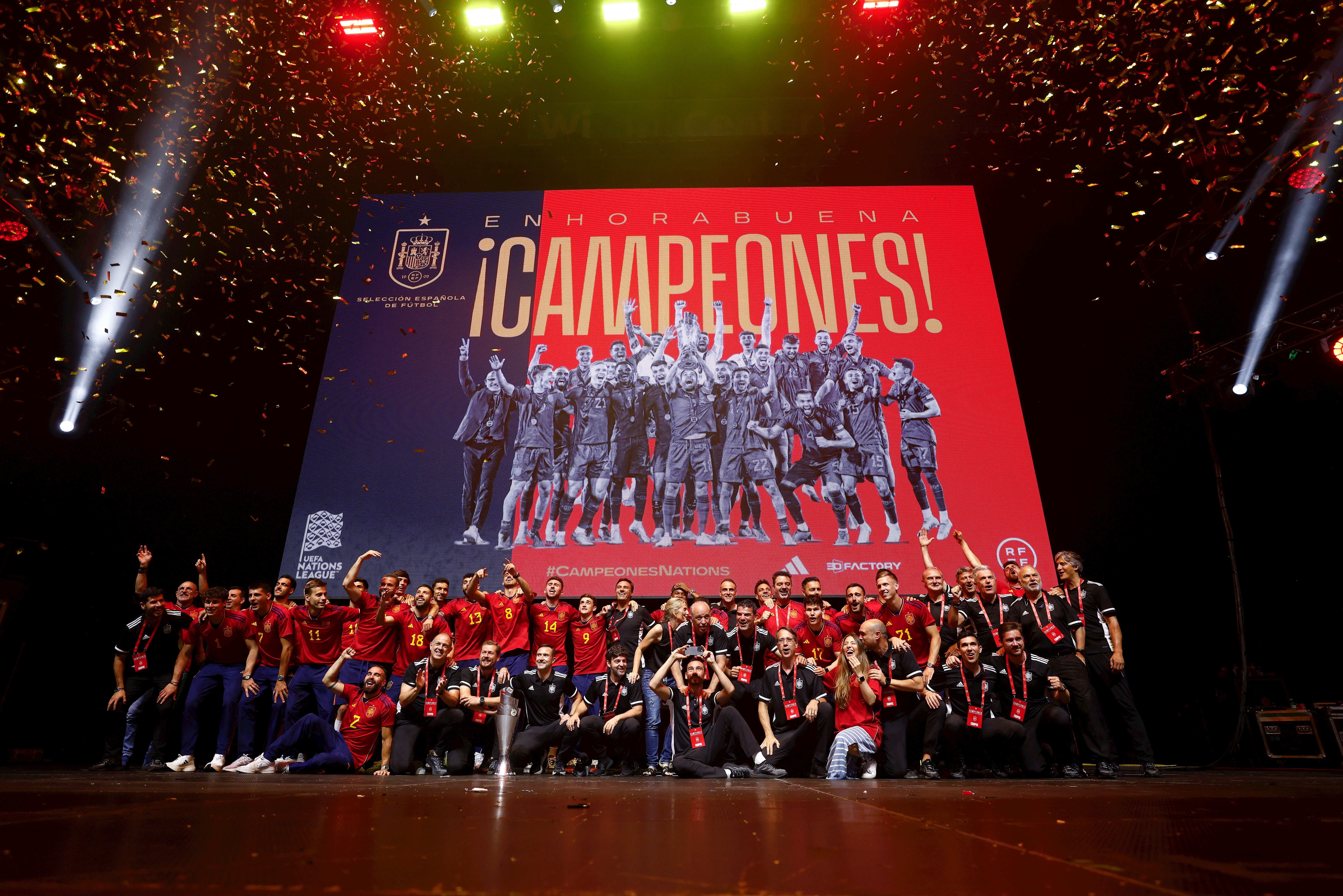 La selección española celebra en Madrid el título de la Nations League La selección española celebra en Madrid el título de la Nations League