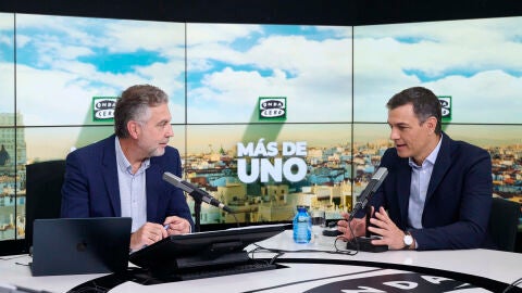 Carlos Alsina y Pedro Sánchez en el estudio de Onda Cero Carlos Alsina y Pedro Sánchez en el estudio de Onda Cero