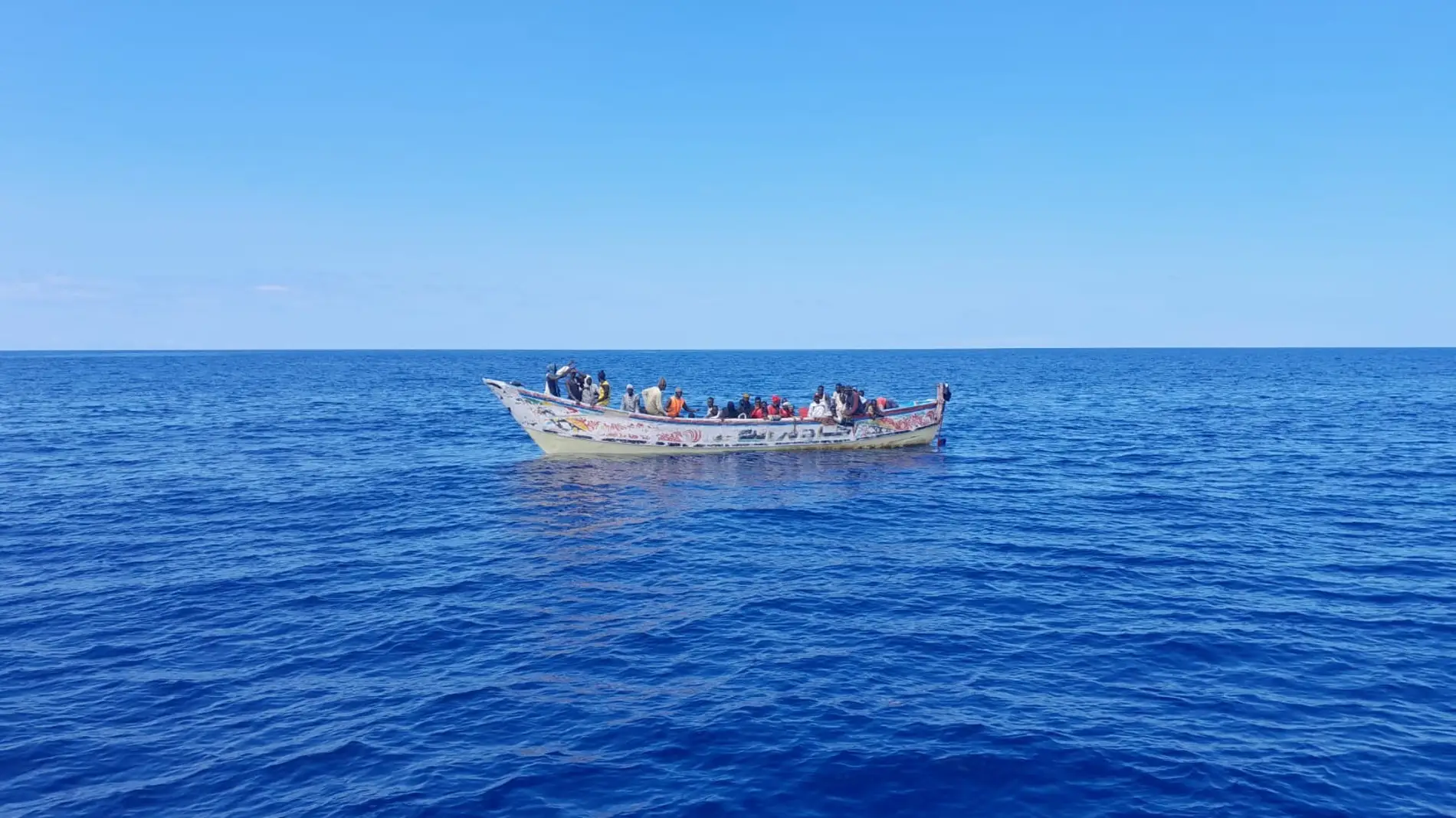 Migrantes rescatados cerca de Mogán (Gran Canaria) el 19 de junio de 2023