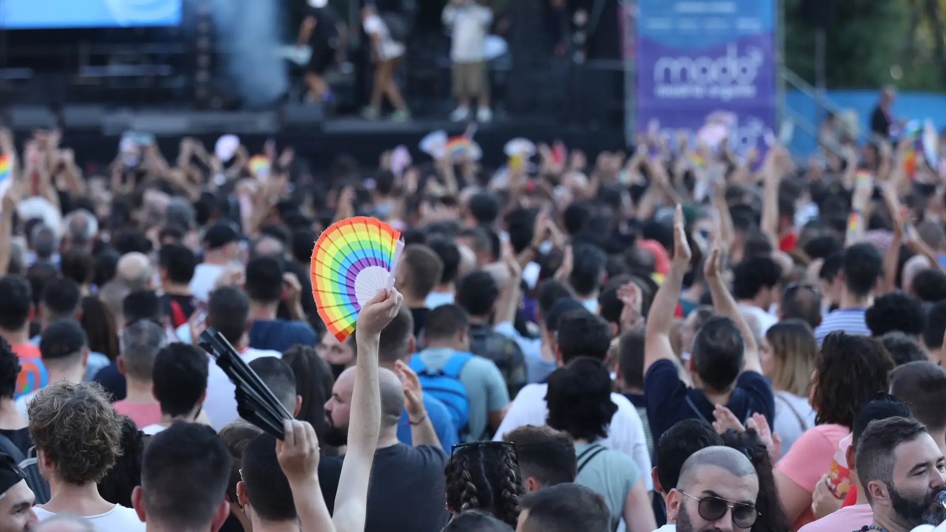 Imagen de archivo de uno de los conciertos de las fiestas del Orgullo LGTBI en Madrid 