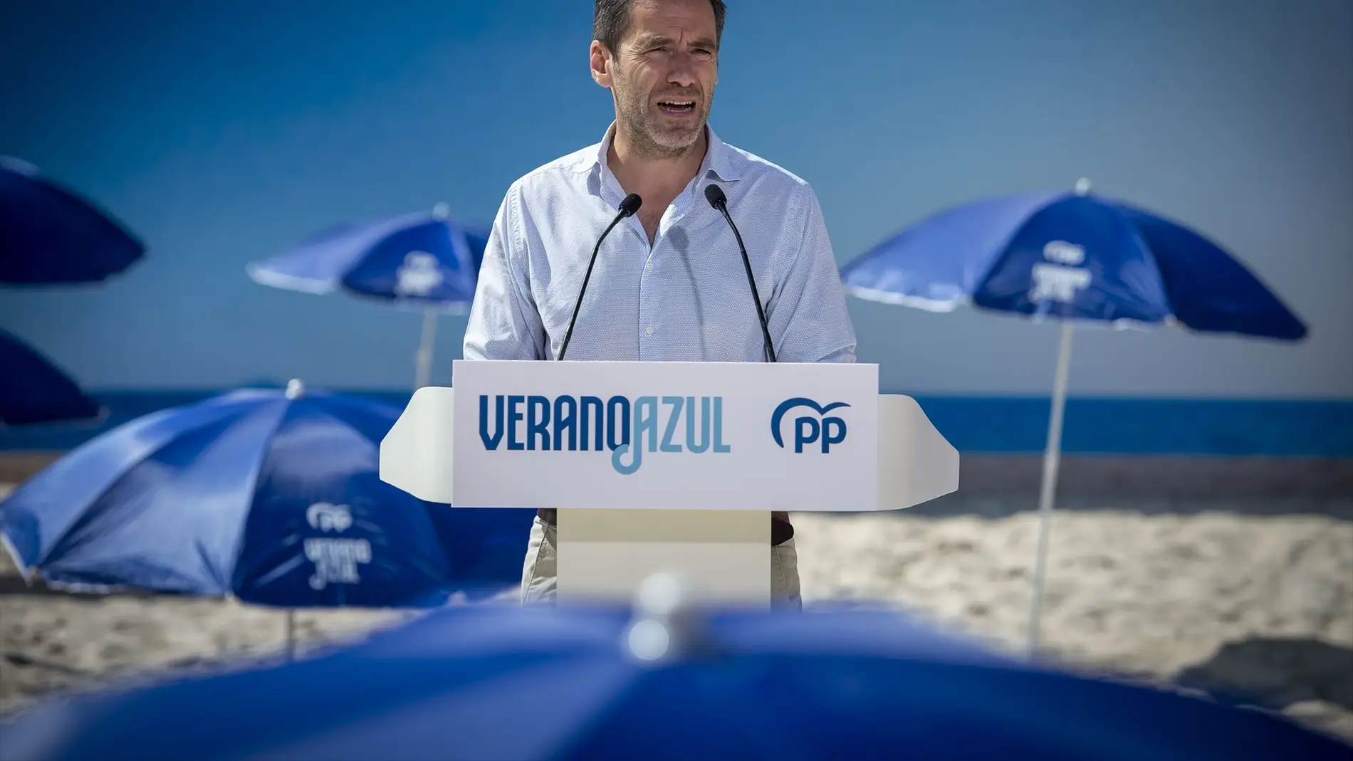 Borja Sémper durante la presentación de la campaña electoral del PP