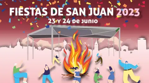 El Distrito V de Alcalá de Henares celebra sus Fiestas de San Juan con la tradicional quema de la hoguera esta noche en el parque Juan de Austria Cartel de las Fiestas del Distrito V de Alcalá de Henares