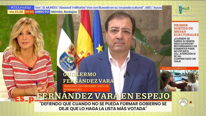 Vara insiste en que si no se puede conformar una mayoría entre PP y Vox debe dejarse gobernar a la lista más votada Vara insiste en que si no se puede conformar una mayoría entre PP y Vox debe dejarse gobernar a la lista más votada