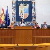 La presidenta de las Cortes, Marta Fernández, en su discurso de toma de posesión
