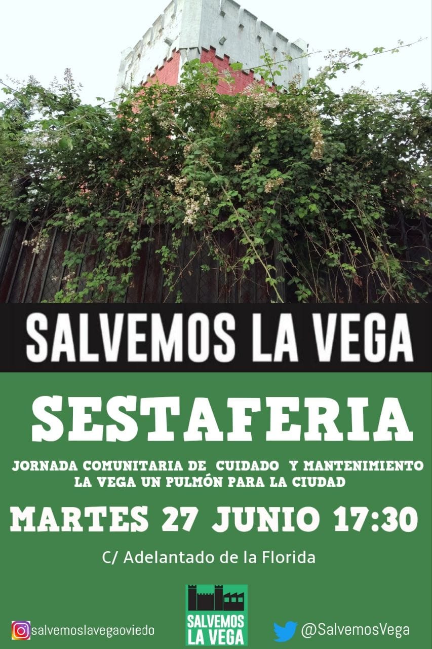 La plataforma Salvemos La Vega hace un llamamiento a participar en la Sestaferia para mantener y cuidar La Vega La plataforma Salvemos La Vega hace un llamamiento a participar en la Sestaferia para mantener y cuidar La Vega