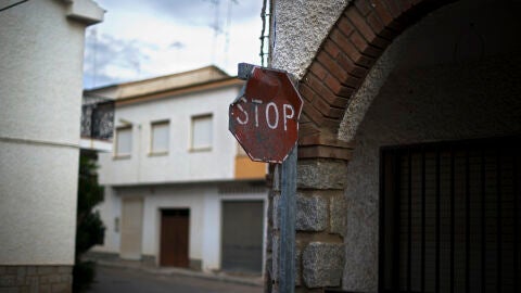 Se&ntilde;al de Stop en Villaca&ntilde;as, Espa&ntilde;a