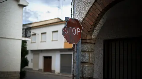 Señal de Stop en Villacañas, España Señal de Stop en Villacañas, España