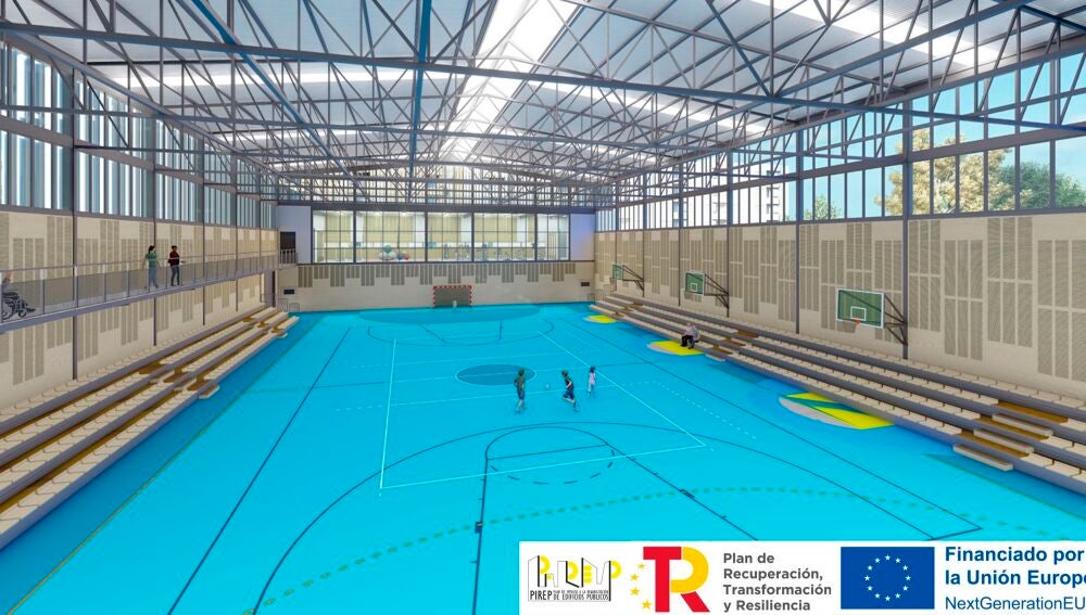 Panorámica interior del proyecto de rehabilitación integral del Pabellón Venancio Costa de Almoradí