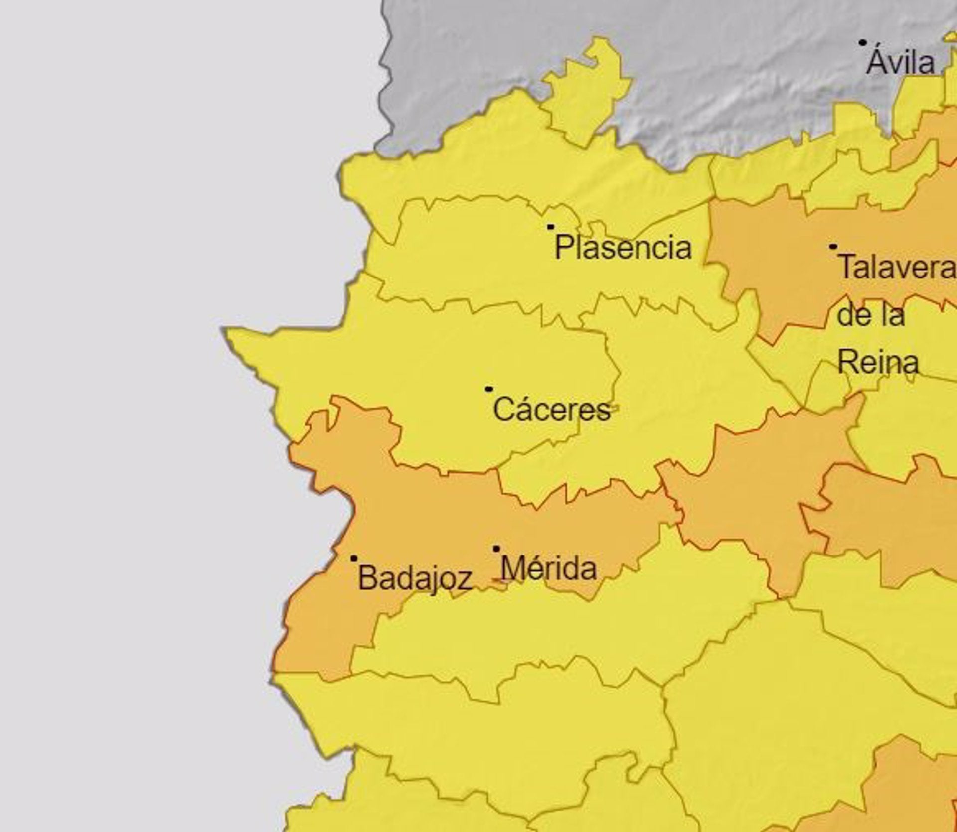 Vegas del Guadiana y Siberia tendrán este miércoles aviso naranja por calor y el resto de la región amarillo Vegas del Guadiana y Siberia tendrán este miércoles aviso naranja por calor y el resto de la región amarillo