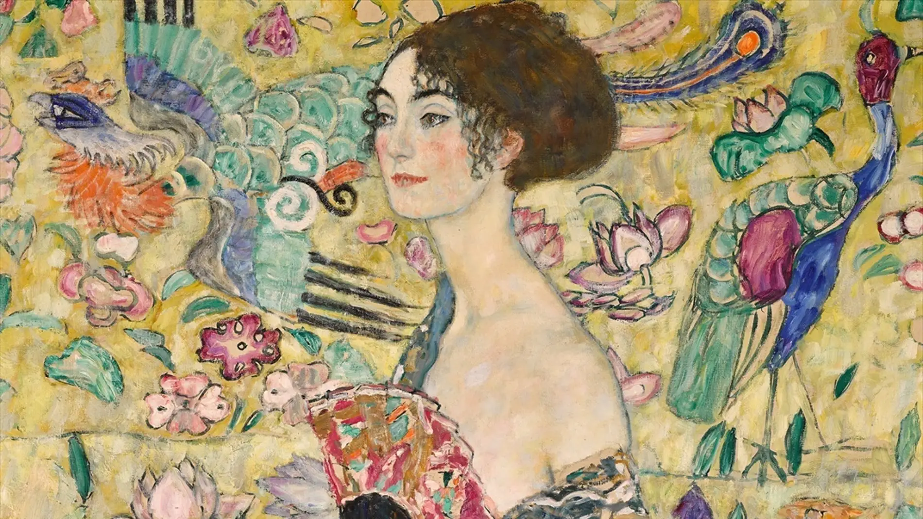 'Dama con abanico' de Klimt