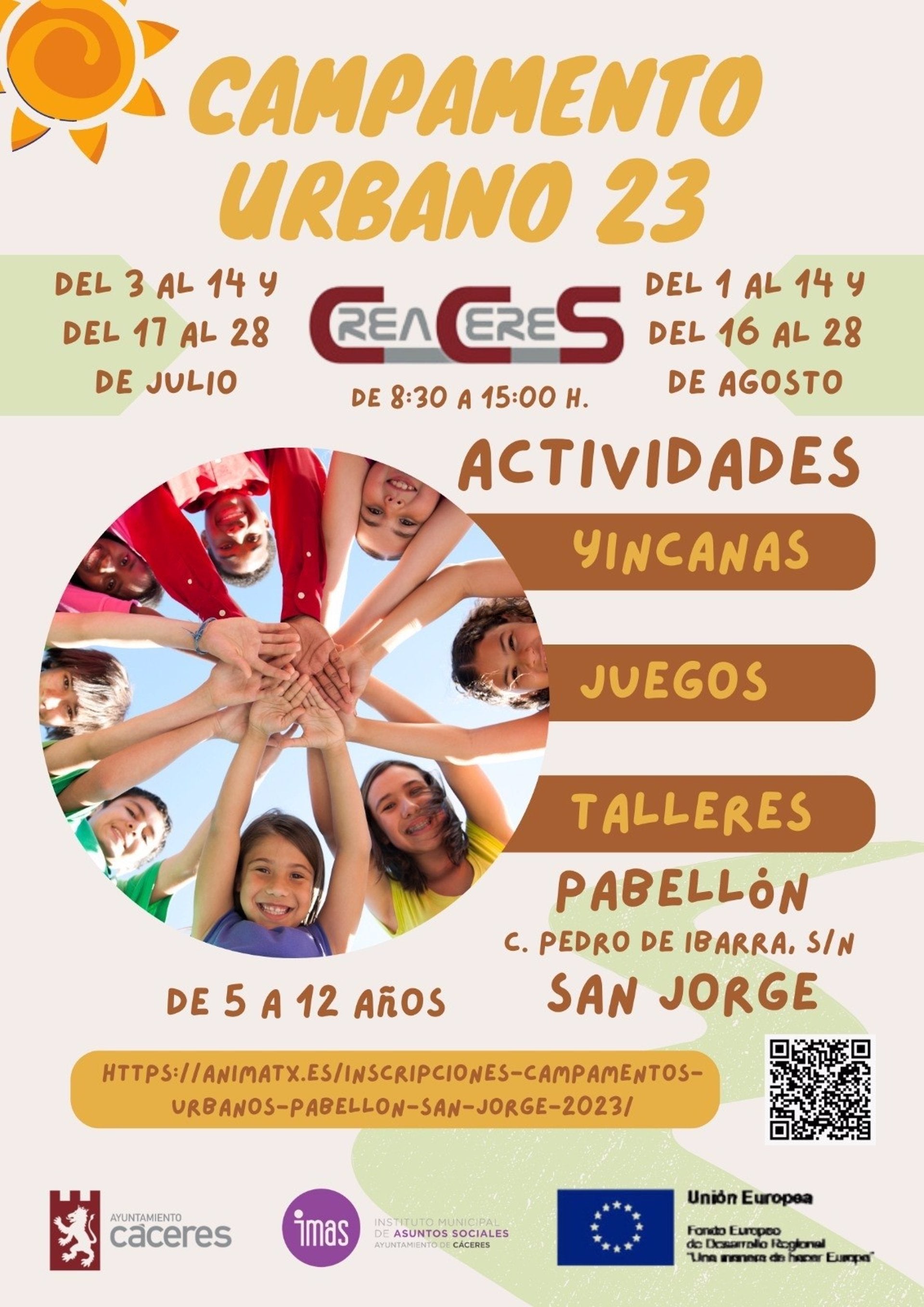 El IMAS de Cáceres organiza este verano campamentos urbanos gratuitos para menores de entre 5 y 12 años El IMAS de Cáceres organiza este verano campamentos urbanos gratuitos para menores de entre 5 y 12 años