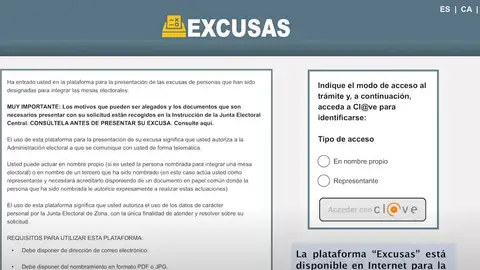 Así es el trámite online para presentar ‘las excusas’ para no ir a mesa electoral Así es el trámite online para presentar ‘las excusas’ para no ir a mesa electoral