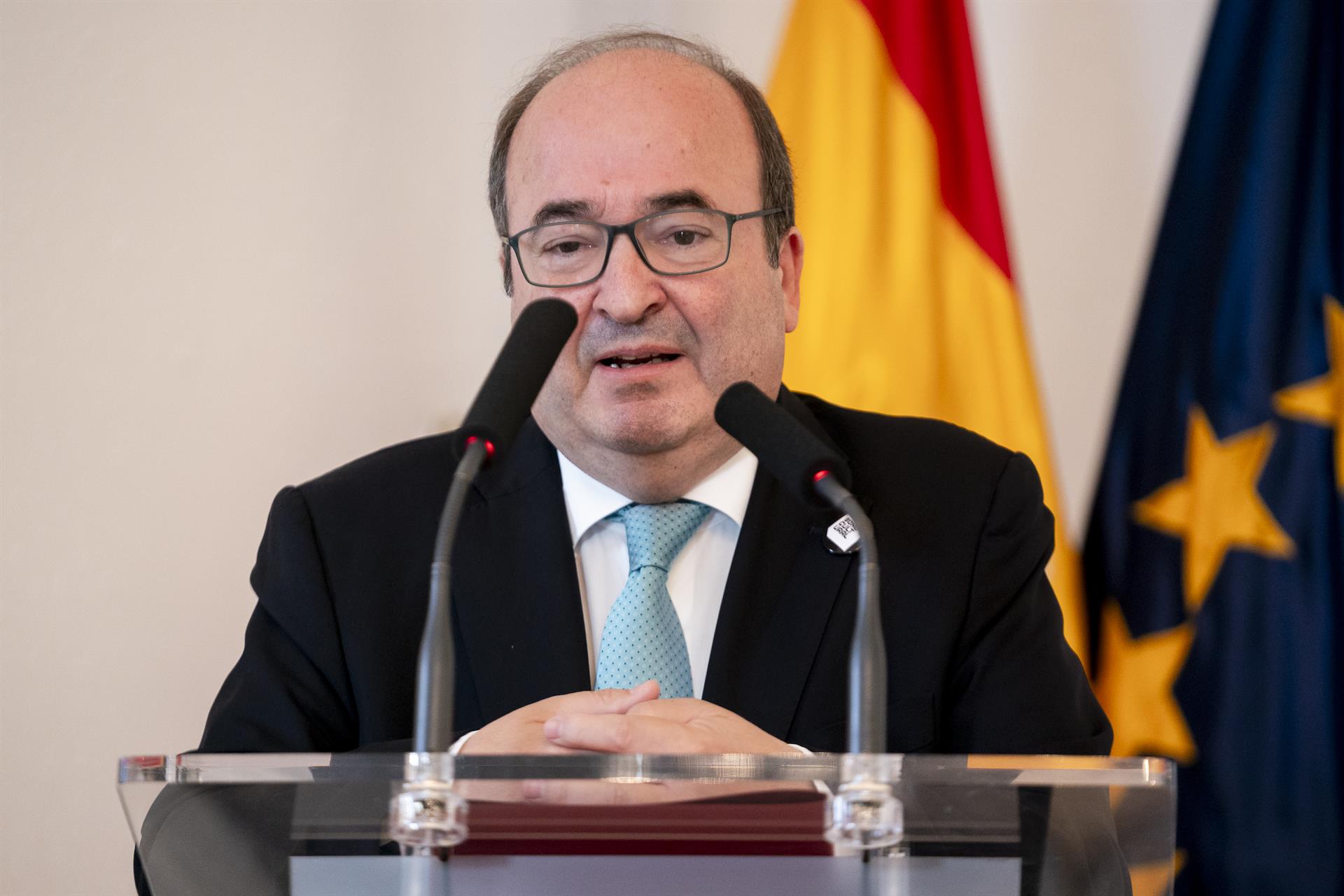 El ministro de Cultura en funciones, Miquel Iceta, considera que la cumbre de ministros de la UE en Cáceres le da visibilidad para su candidatura a Capital Europea de la Cultura en el 2031 El ministro de Cultura en funciones, Miquel Iceta, considera que la cumbre de ministros de la UE en Cáceres le da visibilidad para su candidatura a Capital Europea de la Cultura en el 2031