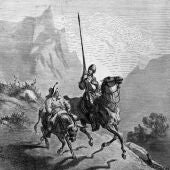 Ilustración de Don Quijote y Sancho Panza, personajes de la popular obra de Miguel de Cervantes