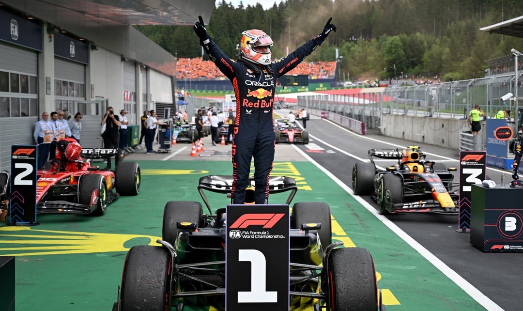 Verstappen, más líder al ganar en Austria, donde 'Checo' fue tercero y Alonso, sexto Verstappen, más líder al ganar en Austria, donde 'Checo' fue tercero y Alonso, sexto