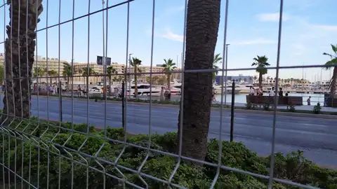 Así aparece el eje del Puerto de Alicante sin circulación Así aparece el eje del Puerto de Alicante sin circulación