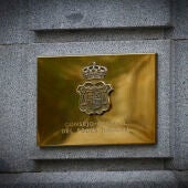 Imagen de la placa de la fachada de la sede del Consejo General del Poder Judicial (CGPJ) en Madrid. 
