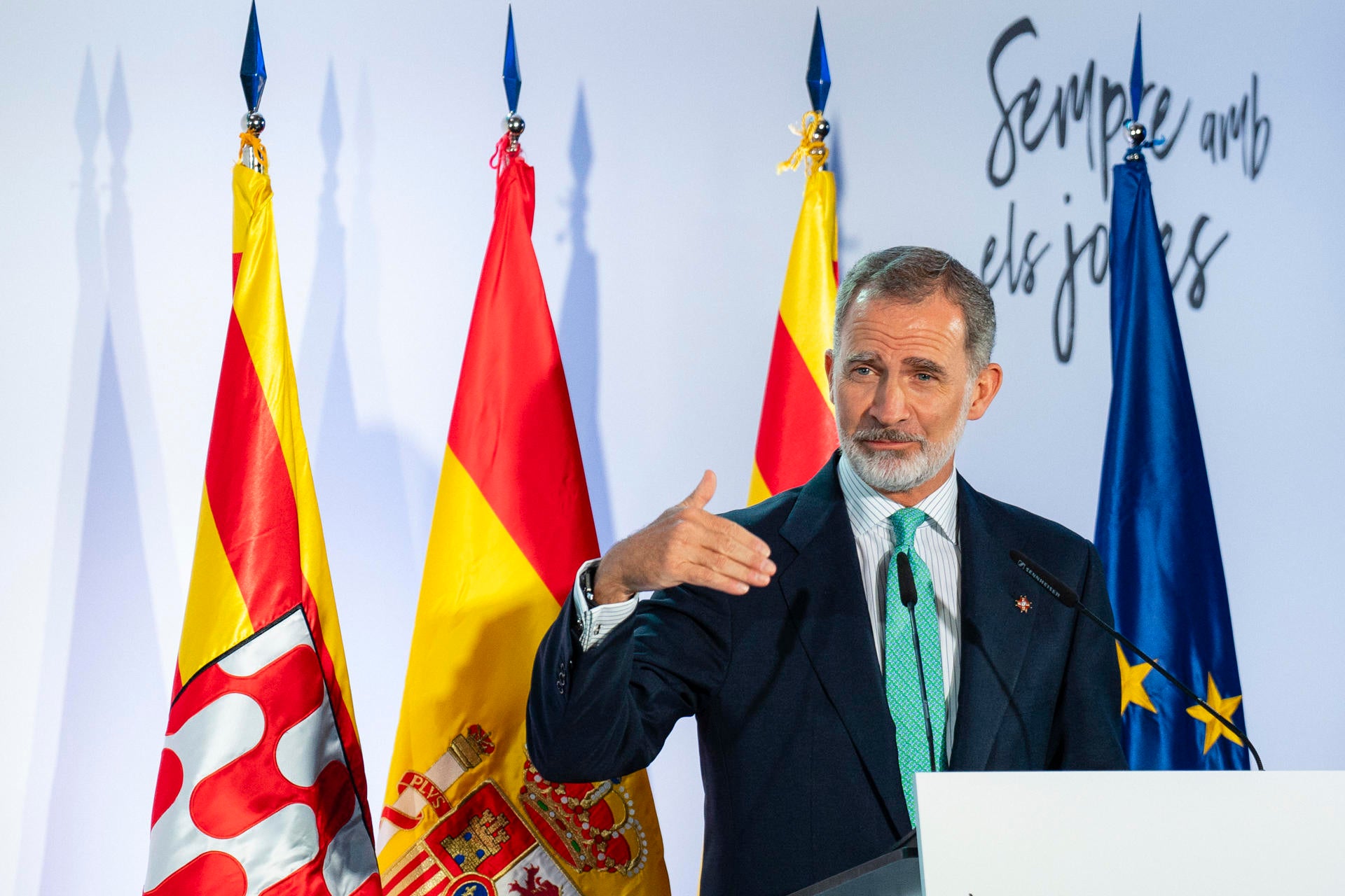 Felipe VI pide en Girona dar "estabilidad y garantía de futuro" a la juventud Felipe VI pide en Girona dar "estabilidad y garantía de futuro" a la juventud