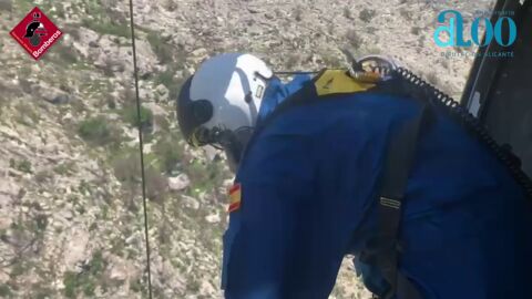 Rescate del excursionista que estaba desorientado en el Barranco del Infierno 