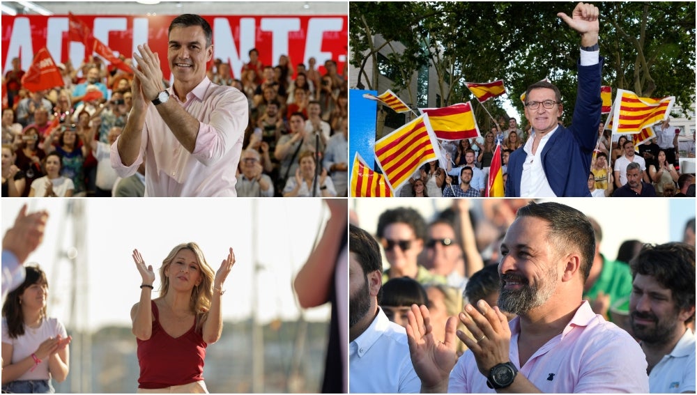 Los candidatos afrontan el ecuador de la campaña con actos en toda España Los candidatos afrontan el ecuador de la campaña con actos en toda España