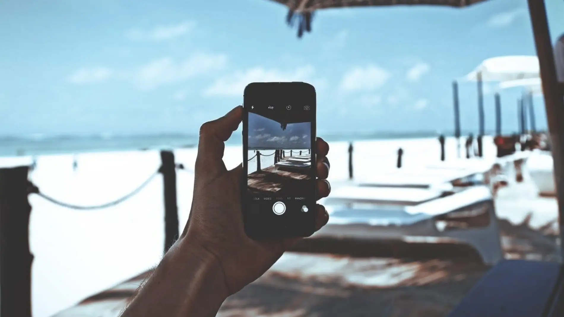 Smartphone en la playa