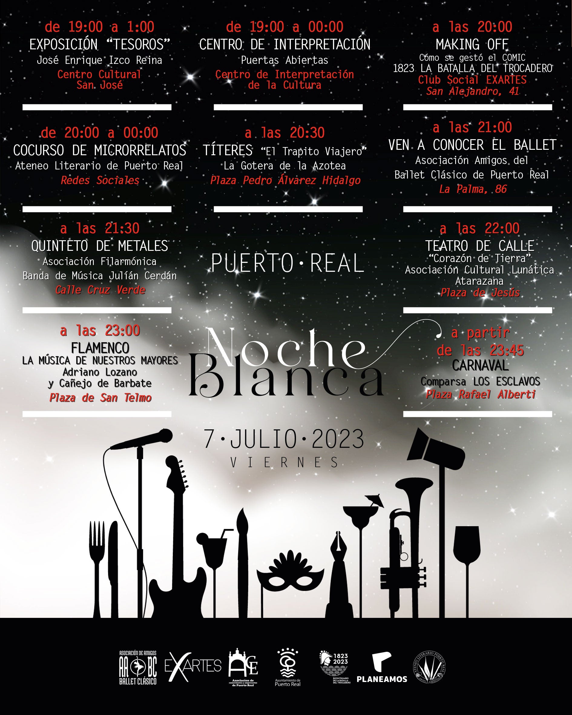 La noche blanca de Puerto Real se celebra este viernes 7 con música, arte y cultura La noche blanca de Puerto Real se celebra este viernes 7 con música, arte y cultura