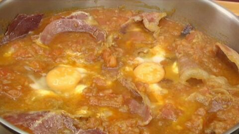 Jam&oacute;n con tomate sanferminero 